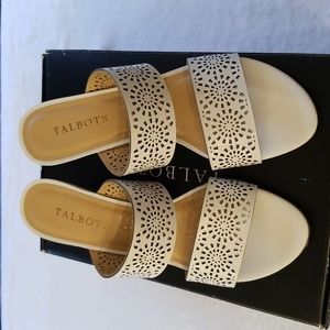 Talbots white slide , size 8m